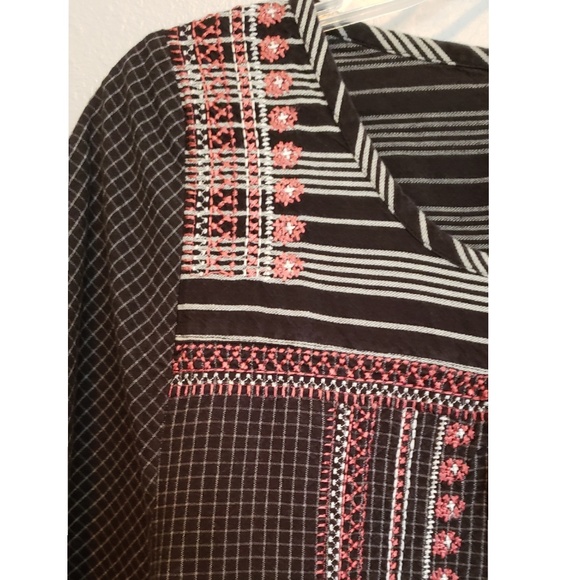 Free People Embroidered Boho Mini Smock Dress NWT - Picture 5 of 5